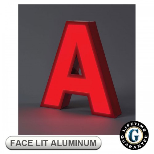Gemini Face Lit FABRICATED ALUMINUM Sign Letters