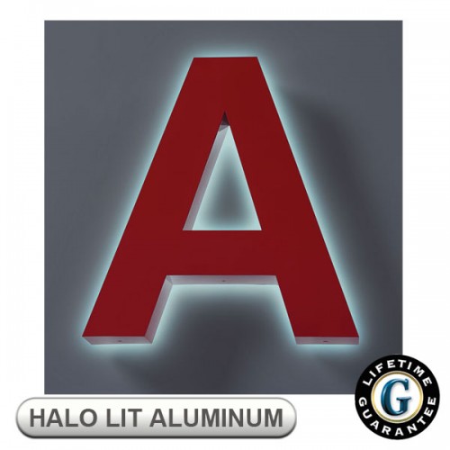 Gemini Halo Lit FABRICATED ALUMINUM Sign Letters