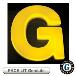 Gemini Face Lit GEMLITE Formed Plastic Sign Letters