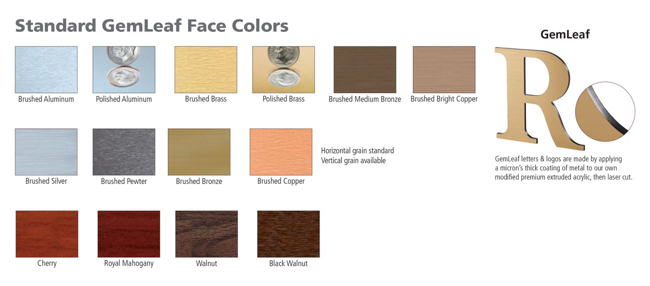 GemLeaf Standard Face Colors