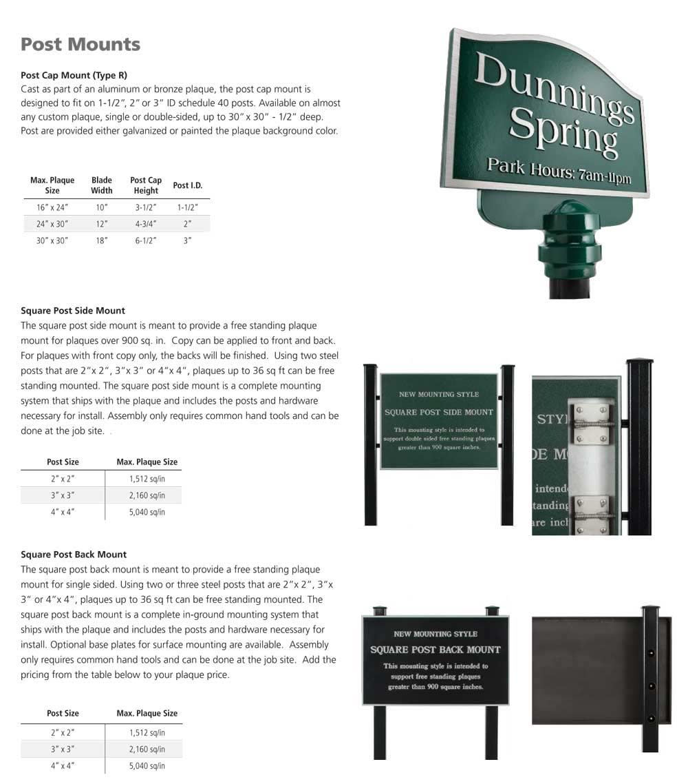 Plaques Mounting Options
